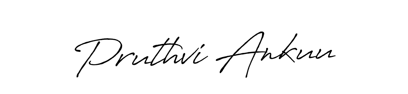 Use a signature maker to create a handwritten signature online. With this signature software, you can design (Antro_Vectra_Bolder) your own signature for name Pruthvi Ankuu. Pruthvi Ankuu signature style 7 images and pictures png