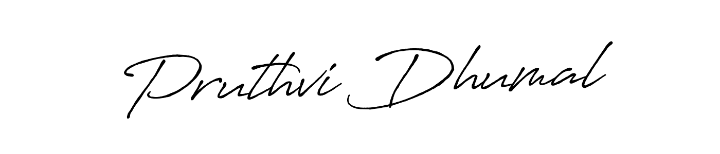 Also we have Pruthvi Dhumal name is the best signature style. Create professional handwritten signature collection using Antro_Vectra_Bolder autograph style. Pruthvi Dhumal signature style 7 images and pictures png