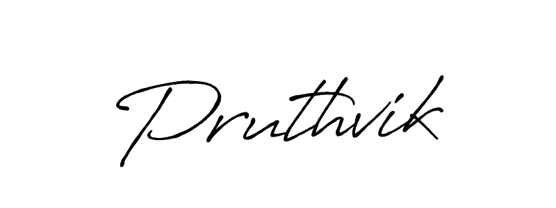 Design your own signature with our free online signature maker. With this signature software, you can create a handwritten (Antro_Vectra_Bolder) signature for name Pruthvik. Pruthvik signature style 7 images and pictures png