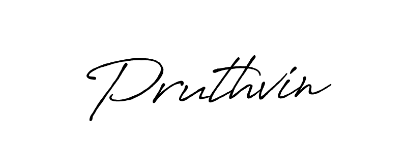 Create a beautiful signature design for name Pruthvin. With this signature (Antro_Vectra_Bolder) fonts, you can make a handwritten signature for free. Pruthvin signature style 7 images and pictures png