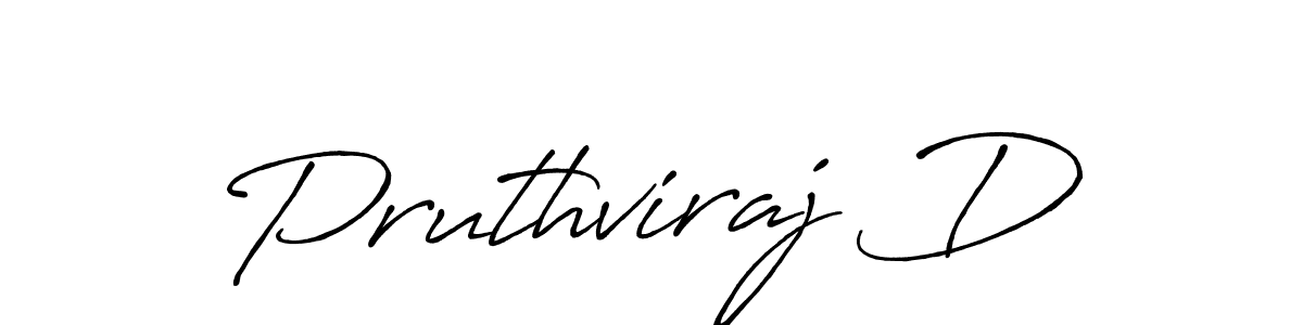 It looks lik you need a new signature style for name Pruthviraj D. Design unique handwritten (Antro_Vectra_Bolder) signature with our free signature maker in just a few clicks. Pruthviraj D signature style 7 images and pictures png