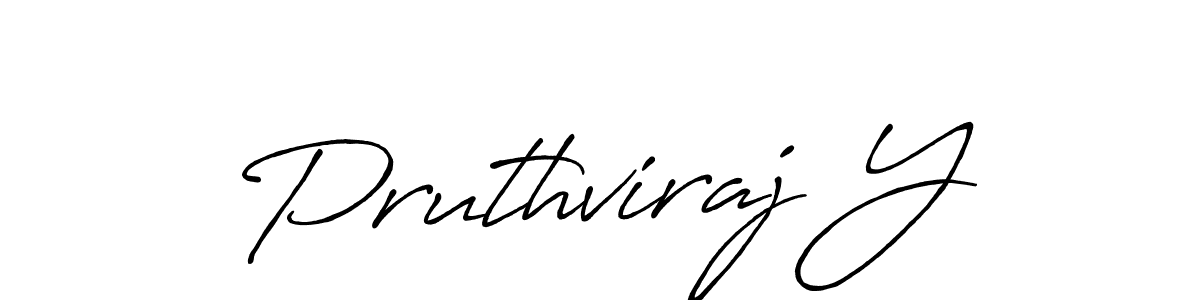 Use a signature maker to create a handwritten signature online. With this signature software, you can design (Antro_Vectra_Bolder) your own signature for name Pruthviraj Y. Pruthviraj Y signature style 7 images and pictures png