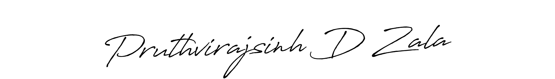 Use a signature maker to create a handwritten signature online. With this signature software, you can design (Antro_Vectra_Bolder) your own signature for name Pruthvirajsinh D Zala. Pruthvirajsinh D Zala signature style 7 images and pictures png