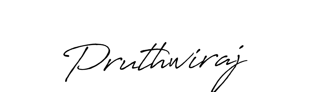 Make a beautiful signature design for name Pruthwiraj. With this signature (Antro_Vectra_Bolder) style, you can create a handwritten signature for free. Pruthwiraj signature style 7 images and pictures png