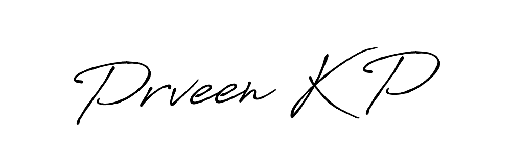 Create a beautiful signature design for name Prveen K P. With this signature (Antro_Vectra_Bolder) fonts, you can make a handwritten signature for free. Prveen K P signature style 7 images and pictures png