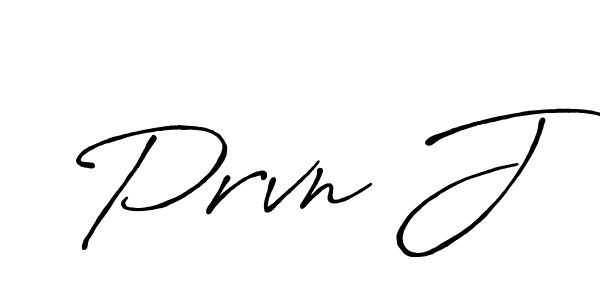Create a beautiful signature design for name Prvn J. With this signature (Antro_Vectra_Bolder) fonts, you can make a handwritten signature for free. Prvn J signature style 7 images and pictures png