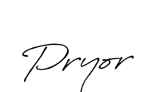 Create a beautiful signature design for name Pryor. With this signature (Antro_Vectra_Bolder) fonts, you can make a handwritten signature for free. Pryor signature style 7 images and pictures png