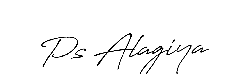 Make a beautiful signature design for name Ps Alagiya. With this signature (Antro_Vectra_Bolder) style, you can create a handwritten signature for free. Ps Alagiya signature style 7 images and pictures png
