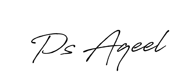This is the best signature style for the Ps Aqeel name. Also you like these signature font (Antro_Vectra_Bolder). Mix name signature. Ps Aqeel signature style 7 images and pictures png