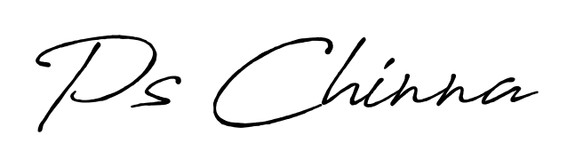 Download transparent PNG signature for name Ps Chinna styled with Antro_Vectra_Bolder font. Ready to paste directly into PDF and Word agreements. Ps Chinna signature style 7 images and pictures png