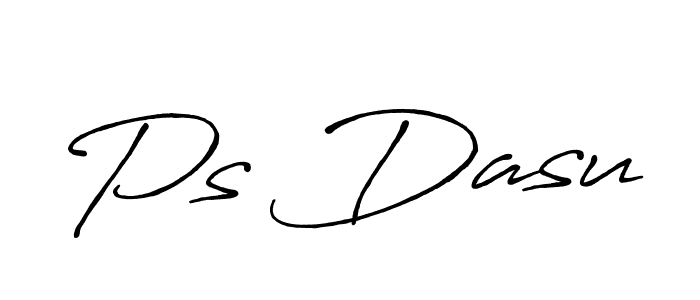 Similarly Antro_Vectra_Bolder is the best handwritten signature design. Signature creator online .You can use it as an online autograph creator for name Ps Dasu. Ps Dasu signature style 7 images and pictures png