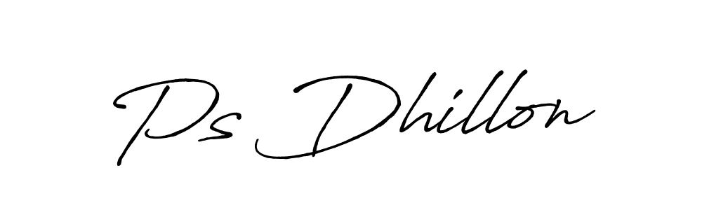 How to make Ps Dhillon name signature. Use Antro_Vectra_Bolder style for creating short signs online. This is the latest handwritten sign. Ps Dhillon signature style 7 images and pictures png