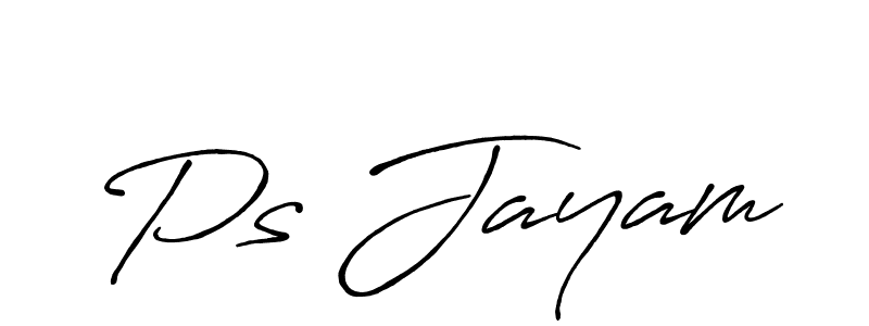 How to make Ps Jayam signature? Antro_Vectra_Bolder is a professional autograph style. Create handwritten signature for Ps Jayam name. Ps Jayam signature style 7 images and pictures png