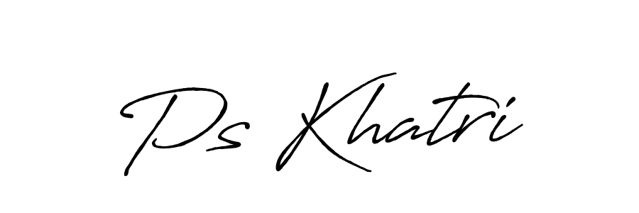 You should practise on your own different ways (Antro_Vectra_Bolder) to write your name (Ps Khatri) in signature. don't let someone else do it for you. Ps Khatri signature style 7 images and pictures png