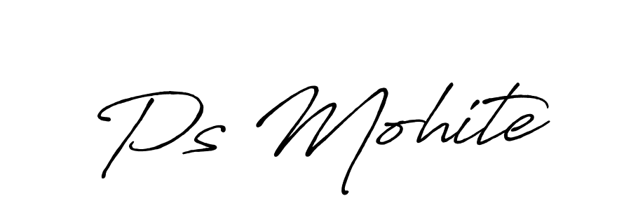 Also You can easily find your signature by using the search form. We will create Ps Mohite name handwritten signature images for you free of cost using Antro_Vectra_Bolder sign style. Ps Mohite signature style 7 images and pictures png