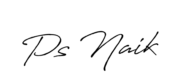 Design your own signature with our free online signature maker. With this signature software, you can create a handwritten (Antro_Vectra_Bolder) signature for name Ps Naik. Ps Naik signature style 7 images and pictures png
