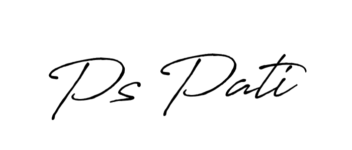 You should practise on your own different ways (Antro_Vectra_Bolder) to write your name (Ps Pati) in signature. don't let someone else do it for you. Ps Pati signature style 7 images and pictures png