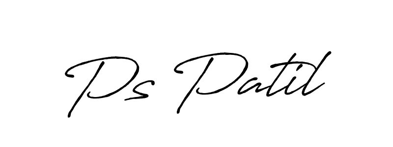 Create a beautiful signature design for name Ps Patil. With this signature (Antro_Vectra_Bolder) fonts, you can make a handwritten signature for free. Ps Patil signature style 7 images and pictures png