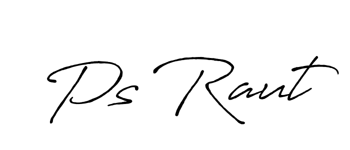 Create a beautiful signature design for name Ps Raut. With this signature (Antro_Vectra_Bolder) fonts, you can make a handwritten signature for free. Ps Raut signature style 7 images and pictures png