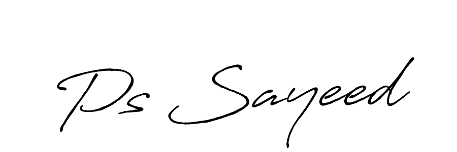 Use a signature maker to create a handwritten signature online. With this signature software, you can design (Antro_Vectra_Bolder) your own signature for name Ps Sayeed. Ps Sayeed signature style 7 images and pictures png