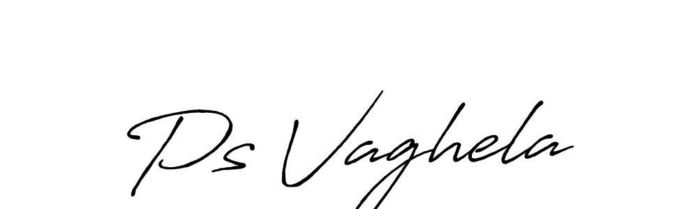 Create a beautiful signature design for name Ps Vaghela. With this signature (Antro_Vectra_Bolder) fonts, you can make a handwritten signature for free. Ps Vaghela signature style 7 images and pictures png