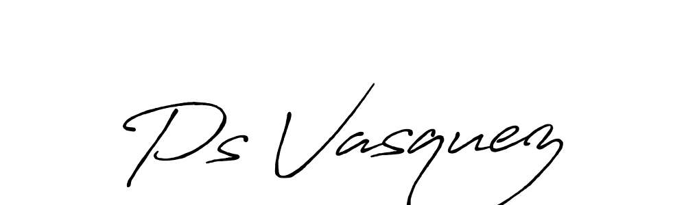 Make a beautiful signature design for name Ps Vasquez. With this signature (Antro_Vectra_Bolder) style, you can create a handwritten signature for free. Ps Vasquez signature style 7 images and pictures png