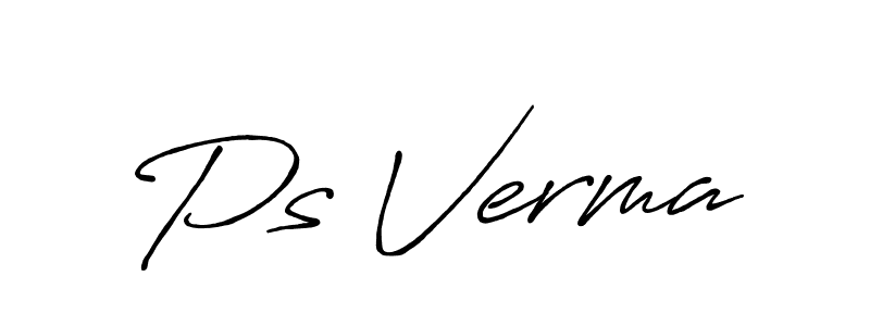 It looks lik you need a new signature style for name Ps Verma. Design unique handwritten (Antro_Vectra_Bolder) signature with our free signature maker in just a few clicks. Ps Verma signature style 7 images and pictures png