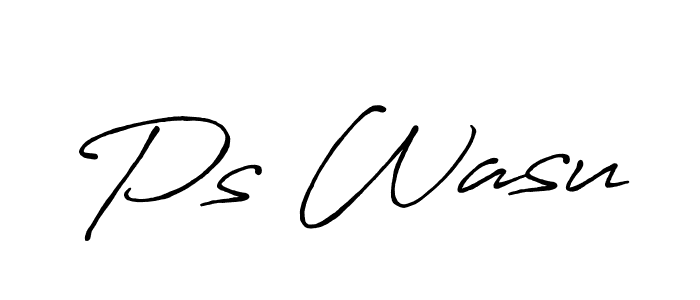It looks lik you need a new signature style for name Ps Wasu. Design unique handwritten (Antro_Vectra_Bolder) signature with our free signature maker in just a few clicks. Ps Wasu signature style 7 images and pictures png