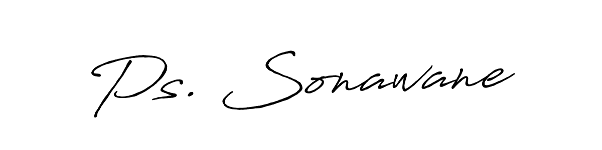The best way (Antro_Vectra_Bolder) to make a short signature is to pick only two or three words in your name. The name Ps. Sonawane include a total of six letters. For converting this name. Ps. Sonawane signature style 7 images and pictures png