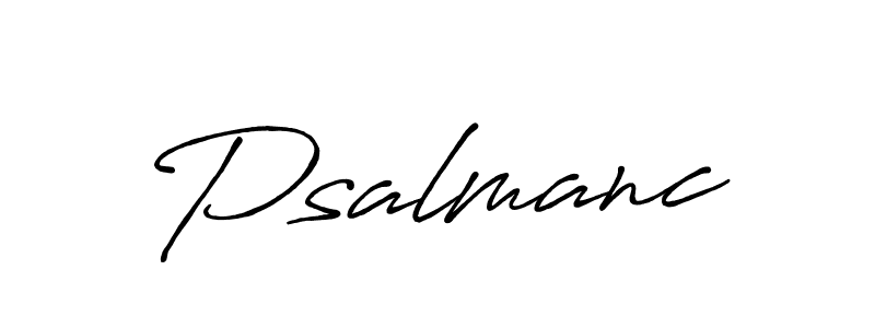 Use a signature maker to create a handwritten signature online. With this signature software, you can design (Antro_Vectra_Bolder) your own signature for name Psalmanc. Psalmanc signature style 7 images and pictures png