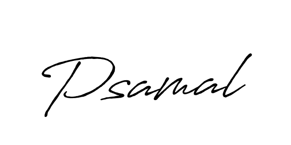 Design your own signature with our free online signature maker. With this signature software, you can create a handwritten (Antro_Vectra_Bolder) signature for name Psamal. Psamal signature style 7 images and pictures png