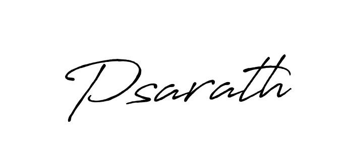 Psarath stylish signature style. Best Handwritten Sign (Antro_Vectra_Bolder) for my name. Handwritten Signature Collection Ideas for my name Psarath. Psarath signature style 7 images and pictures png