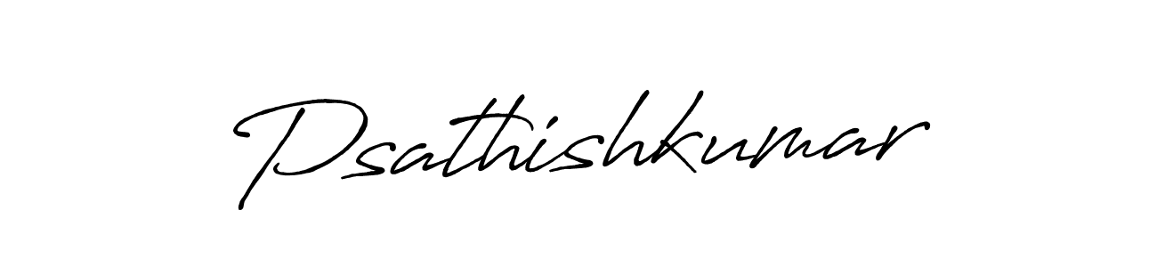 Make a beautiful signature design for name Psathishkumar. With this signature (Antro_Vectra_Bolder) style, you can create a handwritten signature for free. Psathishkumar signature style 7 images and pictures png