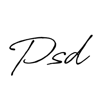 Design your own signature with our free online signature maker. With this signature software, you can create a handwritten (Antro_Vectra_Bolder) signature for name Psd. Psd signature style 7 images and pictures png