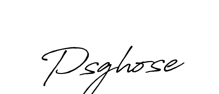 Design your own signature with our free online signature maker. With this signature software, you can create a handwritten (Antro_Vectra_Bolder) signature for name Psghose. Psghose signature style 7 images and pictures png