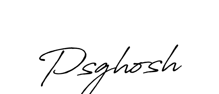 Psghosh stylish signature style. Best Handwritten Sign (Antro_Vectra_Bolder) for my name. Handwritten Signature Collection Ideas for my name Psghosh. Psghosh signature style 7 images and pictures png