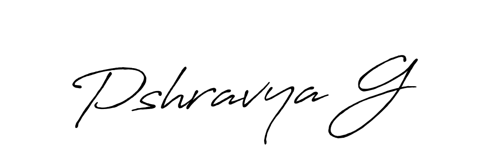 How to make Pshravya G signature? Antro_Vectra_Bolder is a professional autograph style. Create handwritten signature for Pshravya G name. Pshravya G signature style 7 images and pictures png