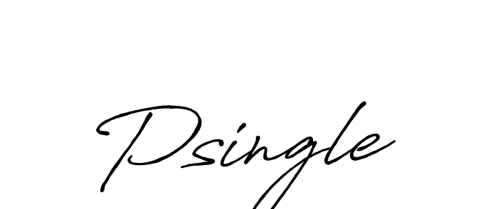 Psingle stylish signature style. Best Handwritten Sign (Antro_Vectra_Bolder) for my name. Handwritten Signature Collection Ideas for my name Psingle. Psingle signature style 7 images and pictures png