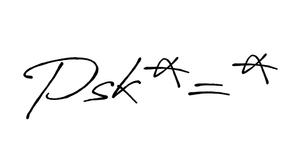 How to make Psk*=* name signature. Use Antro_Vectra_Bolder style for creating short signs online. This is the latest handwritten sign. Psk*=* signature style 7 images and pictures png