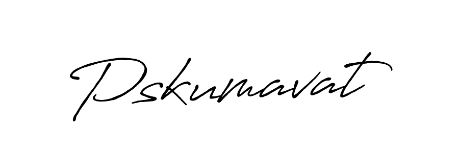 Create a beautiful signature design for name Pskumavat. With this signature (Antro_Vectra_Bolder) fonts, you can make a handwritten signature for free. Pskumavat signature style 7 images and pictures png