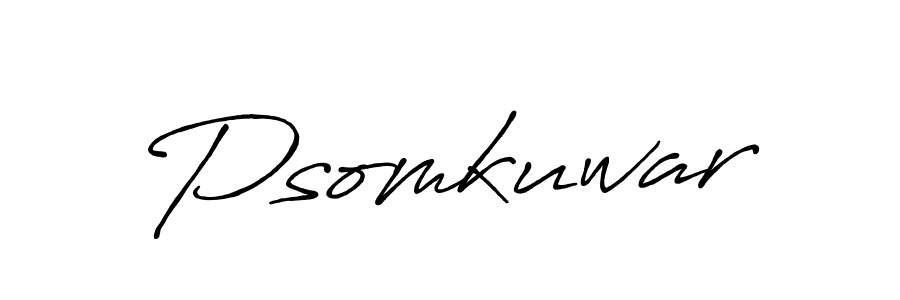 Use a signature maker to create a handwritten signature online. With this signature software, you can design (Antro_Vectra_Bolder) your own signature for name Psomkuwar. Psomkuwar signature style 7 images and pictures png