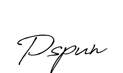 How to make Pspun signature? Antro_Vectra_Bolder is a professional autograph style. Create handwritten signature for Pspun name. Pspun signature style 7 images and pictures png