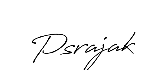 How to make Psrajak name signature. Use Antro_Vectra_Bolder style for creating short signs online. This is the latest handwritten sign. Psrajak signature style 7 images and pictures png