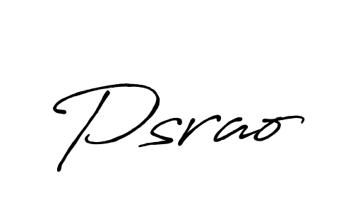 Use a signature maker to create a handwritten signature online. With this signature software, you can design (Antro_Vectra_Bolder) your own signature for name Psrao. Psrao signature style 7 images and pictures png