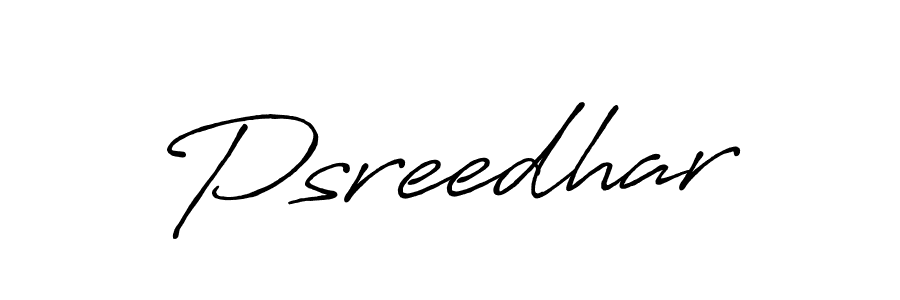 Make a beautiful signature design for name Psreedhar. With this signature (Antro_Vectra_Bolder) style, you can create a handwritten signature for free. Psreedhar signature style 7 images and pictures png