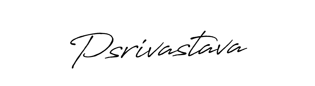 Create a beautiful signature design for name Psrivastava. With this signature (Antro_Vectra_Bolder) fonts, you can make a handwritten signature for free. Psrivastava signature style 7 images and pictures png