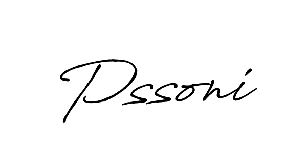 Design your own signature with our free online signature maker. With this signature software, you can create a handwritten (Antro_Vectra_Bolder) signature for name Pssoni. Pssoni signature style 7 images and pictures png