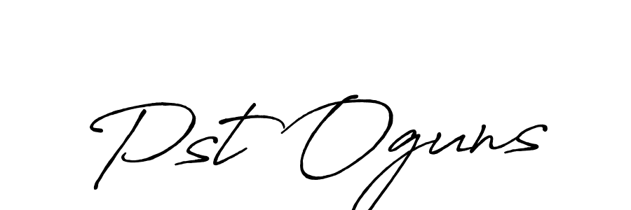 Use a signature maker to create a handwritten signature online. With this signature software, you can design (Antro_Vectra_Bolder) your own signature for name Pst Oguns. Pst Oguns signature style 7 images and pictures png