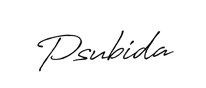 Create a beautiful signature design for name Psubida. With this signature (Antro_Vectra_Bolder) fonts, you can make a handwritten signature for free. Psubida signature style 7 images and pictures png