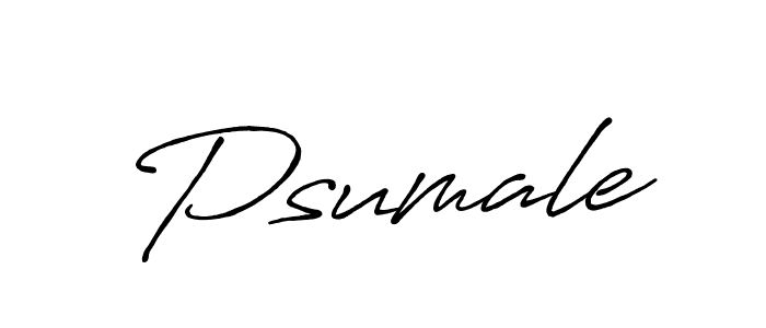 Make a beautiful signature design for name Psumale. With this signature (Antro_Vectra_Bolder) style, you can create a handwritten signature for free. Psumale signature style 7 images and pictures png